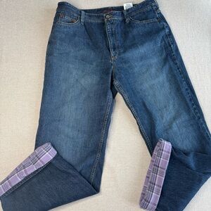 Eddie Bauer fleece lined jeans - 16